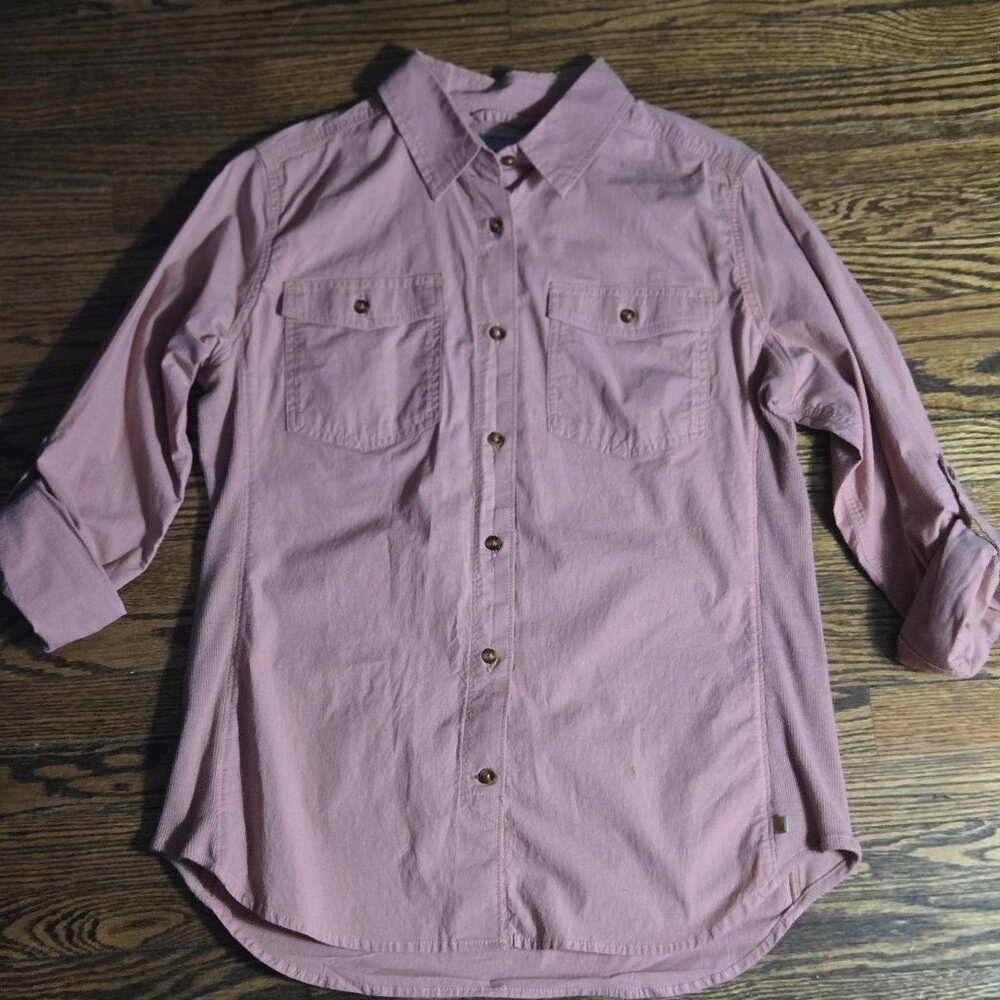 Carhartt Workwear Women's Rugged Flex Long Sleeve Button Down M cowgirl